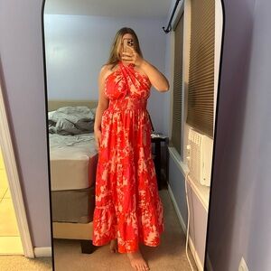 Hot pink, size L, floral AZAZIE dress